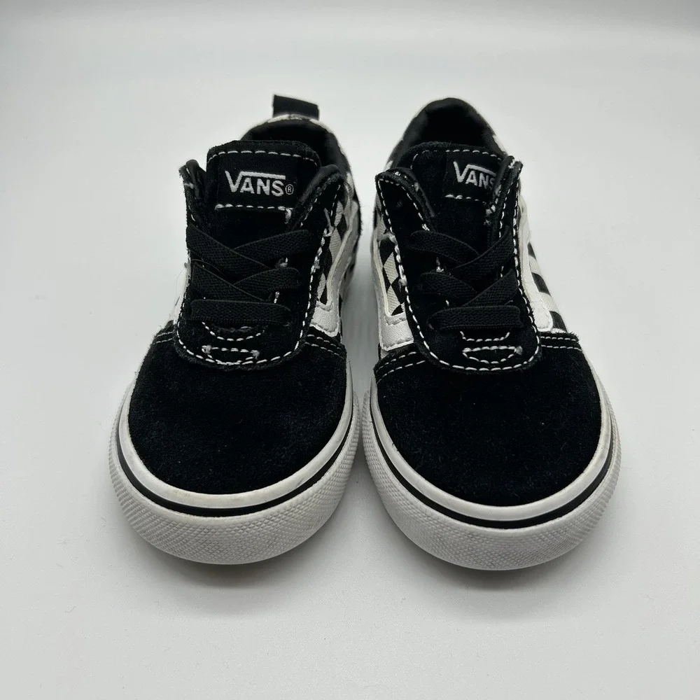Vans Old Skool Checkerboard Toddler Size 5 Sneakers Black White Skater